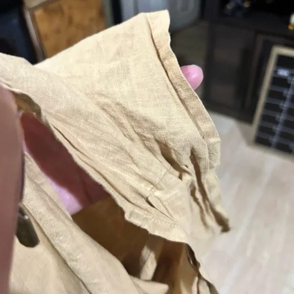 SHEIN Tan High Waist Shorts with Elastic Waistband - Picture 2 of 3